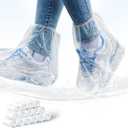 25 Pairs Waterproof Shoe Covers For Rain - Slip Over Plastic Shoe Covers Reusable - Galoshes For Women And Men Waterproof