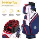 14-Way T-Lock Golf Cart Bag with Rigid Inner Shell