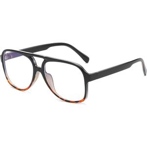 JOVAKIT Aviator Blue Light Glasses for Women Men Fashion Retro 70s Aviator Frame Computer Eye Glasses Anti Eyestrain (Black&Tortoise)
