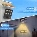 Gefolly FL-10000W Solar Street Light Outdoor, Flood Security Parking Lot, 2 Pack