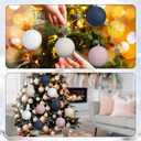 12 Pcs 4 Inch Neutral Textured Christmas Ball Ornament 4 Inch Vintage Matte Boho Cream Blue Pink White Plastic Christmas Ball Rustic Xmas Tree Ornaments Modern Home Decor for Holiday (Multicolored)