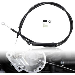 66 11/16" Extended Clutch Cable for Harley 1987-2006 Twin Cam & Evolution Engines with 5-Speed Transmission Touring Dyna Models, Black (+4")