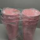 Irenare 12 Inch Vintage Galvanized Flower Bucket Metal Flower Vase Farmhouse French Bucket Planter Metal Floral Container for Party Table Centerpiece Weddings Home(Pink, 6 Pcs)