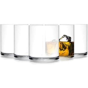 Luigi Bormioli Top Class 12.25 oz Double Old Fashioned Glasses - Set of 6 Elegant Italian-Made Drinkware with Simple Lines Durable Glassware for Whiskey Cocktails, Water, Juice - Great for Gifting