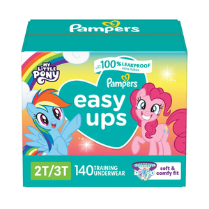 Pampers Training Pants - Easy Ups Girls & Boys - Size 2T-3T, 140 Count, My Little Pony Potty Underwear (Packaging May Vary)