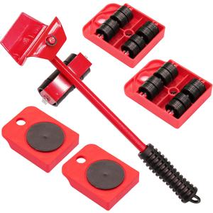 Furniture Lifter Tool Set with Wheels  Heavy Duty Furniture Movers, Sliding Furniture for Hardwood Floors and Carpets, Easy to Use Furniture Sliders for Home, Office, and Appliance Moving