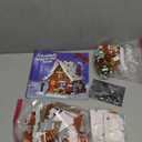 Christmas Gingerbread House Building Kit with LED Lights, Christmas Village House Blocks Set, Compatible with Lego, Xmas Decorative Gifts for Girls and Boys, Kids and Adults, Ages 6+