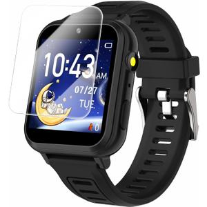 Kids Game Smart Watch for Kids with 24 Puzzle Games HD Touch Screen Camera Music Player Pedometer Alarm Clock Calculator Flashlight 12/24hr Kids Watch Gift for 4-12 Year Old Boys Toys for Kids
