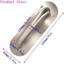 2-Piece Set of 8-inch Stainless Steel Sliding Door Handles, Garage Door/fire Door/Warehouse Door Handles with Installation Screws (Oval Silver, 200x65mm)