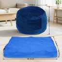 Bean Bag Chair and Sensory Crash Pad for Kids, Convertible Beanbag Folds from Lazy Chair to Floor Sensory Crash Pad, Children Lazy Sofa Chairs with Memory Foam Filling, Machine Washable