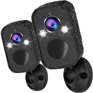 Rraycom Security Cameras Wireless Outdoor, 2pcs 2k Cameras for Home Security with Motion Detection Siren Alarm WiFi Surveillance Indoor Camera, Color Night Vision, 2-Way Talk, Waterproof, Cloud/SD Rraycom Security Cameras Wireless Outdoor, 2pcs 2k Cameras for Home Security with Motion Detection Siren Alarm WiFi Surveillance Indoor Camera, Color Night Vision, 2-Way Talk, Waterproof, Cloud/SD