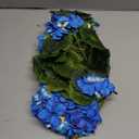 MEIVINES Fake Flowers 2PCS 17.3In Artificial Geraniums for Outdoors Realistic Artificial Geraniums UV Resistant Silk Flowers for Home Garden Wedding Indoor Outdoor Decoration (Blue)