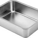 Stainless Steel Litter Box for Cat and Rabbit Odor Control Non Stick Smooth Surface Easy to Clean Never Bend Rust Proof