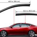 Lightronic Extra Durable Outside-Mount Auto Vent Window Visor, Fits 2019-2025 Nissan Altima, UV Protection Rain Guard, Original Wind Deflector, No-Drill Easy Install, Dark Smoke, 4-Pcs