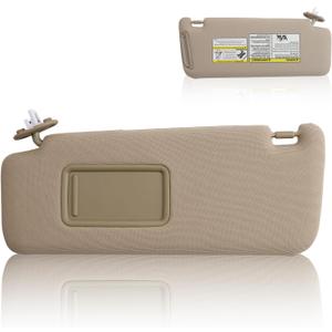 ZONFANT Left Driver Side Sun Visor with Vanity Light Compatible with Toyota Vehicle 2010-2023 4Runner, Replace#74320-35A91-B1 74320-35A91 (Beige)