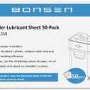 BONSEN Paper Shredder Sharpening & Lubricant Sheets-Pack of 50