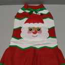 Dog Christmas Sweaters Santa Claus Xmas Dog Sweaters Dress with Leash Hole Christmas Dogs Outfits Striped Knitwear Winter Warm Puppy Cat Clothes Holiday Costumes for Small Medium Dogs(Green,XL)