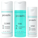 Proactiv 3 Step Acne Treatment - Benzoyl Peroxide Face Wash, Repairing Acne Spot Treatment for Face and Body, Exfoliating Toner - 30 Day Complete Acne Skin Care Kit