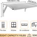 Air Conditioner Cover Outdoor AC Units Protection, Patio Awning Canopy UV Rain Snow Protection Sheet, Thicken Mini Split Cover Sun Shade, Heat Pump Unit Cover for Condenser (White, 41.7X25.2X11in)