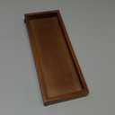 HGF Kitchen Countertop Organizer Tray for Sponge Soap, 11.2'' Farmhouse Handmade Small Tray for Counter Coffee Table, Wooden Bathroom Vanity Trays for Perfume, Candle Rectangle Decorative, Wood Color