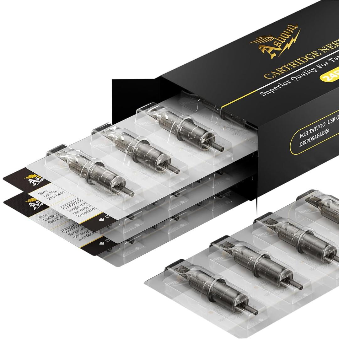 Tattoo Cartridge Needles for tattooing,Box of 24Pcs, Disposable Tattoo Needle (1223RM)