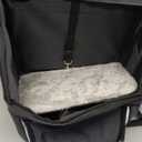 Dog Bike Basket Carrier, Expandable Foldable Soft-Sided Dog Carrier, 2 Open Doors, 5 Reflective Tapes, Pet Travel Bag,Dog Backpack Carrier Safe and Easy for Small Medium Cats and Dogs(Black)