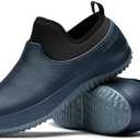 Men's Waterproof Non Slip Chef Shoes Food Service Kitchen Shoes Lightweight Slip On Garden Shoes for Camping and Yard Work (7, Blue)