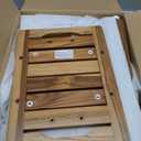 14" Compact Teak Shower Stool with Shelf & Handle - Waterproof, Non-Slip Bath Bench for Small Bathrooms/Tub/Outdoor Use, 300 lbs Capacity (Patented) (14"W x 10" Dx 17"H)