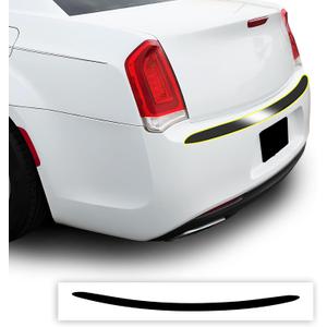 BOGAR TECH DESIGNS Rear Bumper Chrome Delete Overlay Compatible with Chrysler 300 2015-2023, Gloss Black