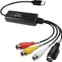 XMSJSIY RCA AV to USB C Converter - 1 Channel AV NTSC PAL Video S Video/Composite to USB Converter for Mobile Phone/PC