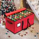 Christmas Decoration Organizer Ornament Holder Village Storage Chest Box，Tree Keepers Ornament Ball Storage，Santas Bags Storage