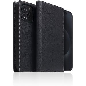 D8 Full Grain Leather Wallet Case for iPhone 15 Pro - [2-in-1] Handcrafted Detachable Diary Style with Magnetic MagSafe Back Cover, Gift Box Included (Black Blue)