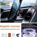 Magnetic for iPhone 17 Air Phone Case, [Compatible with MagSafe], Screen Protector X1, [Military Grade Drop Protection],Matte Finish,Slim,Shockproof,Protective (Black Magnetic, iPhone 17 air)