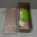 2.2lb Pullman Loaf Pan with Lid, Nonstick Carbon Steel Square Bread Pan for Baking Shokupan, Sandwich, Pain de Mie & Sourdough  Includes 6 Bonus Tools (Gold)