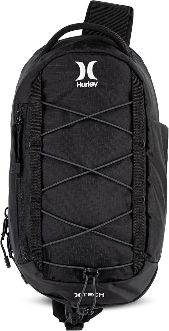 Hurley Men's Crossbody Sling Bag, Black, One Size