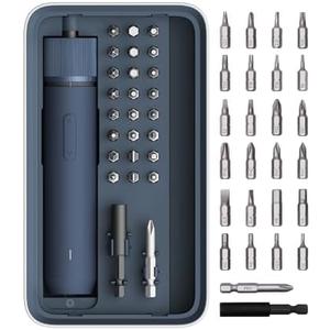 HOTO Electric Screwdriver Kit, 25-Piece Upgraded Bit Set, 3.6V Cordless Screwdriver Rechargeable, Magnetic Case Lid, 3 Torque Settings, 1500mAh Battery, LED Light for Furniture/Electrical Repairs