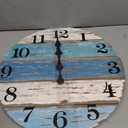 CHYLIN Wall Clock, 18 Inch Beach Wall Clocks Battery Operated, Coastal Ocean Themed Blue Clock Decor for Lake House, Home Clearance, Kitchen, Pool, Bathroom(18")