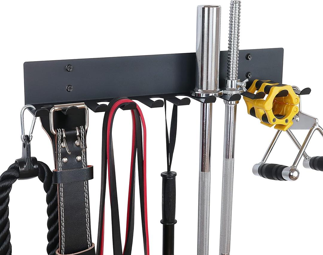 Home Gym Storage Rack, Extra Long 23Barbell Rack Weight Room Organizer 11 Prong Gym Equipment Storage Rack for Gym Accessories Like Fitness Bands,Resistance Bands,Straps,Foam Rollers,Barbell