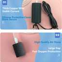 Aquarium Air Pump Mini USB Fish Tank Oxygen Air Pump Portable Ultra Silent Air Aerator Pump Energy Saving Oxygen Bubbler with Air Stone and Single Outlet Silicone Tube 1W