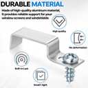 Zonon 24 Pcs Window Screen Clips with Screws Aluminum Retainer Clips to Hold The Screen in Window for Storm Panels and Door(White)