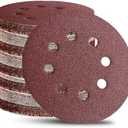 100pcs 5 Inch 8-Hole Sanding Discs Hook and Loop Sandpaper 40 60 80 120 220 320 400 600 Grits Sandpaper Sander Round Sand Paper for Random Orbital Sander