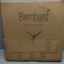 Bernhard Products Large Decorative Wall Clock 20 Inch Silent Non Ticking Battery Operated Quartz Vintage Stylish with Rustic Green Rim for Home Living/Dining Room Kitchen & Over Fireplace