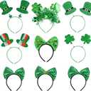 9PCS St Patricks Day Headband Women, St.Patrick'S Day Green Shamrock Clover Headband for Women Girls Hair Accessories Headwear