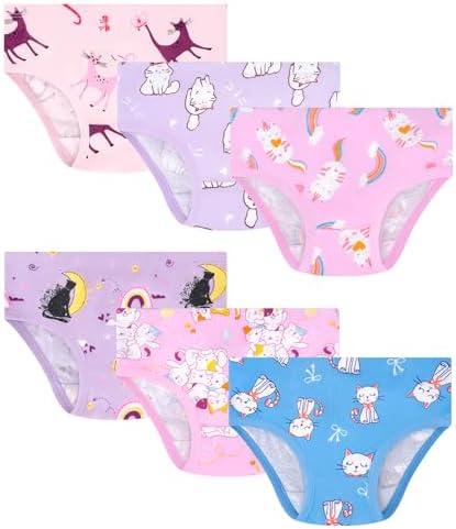 JAHSIYI Girls and Toddlers 100% Cotton Underwear Tagless Soft Panties Size  (5 Pack), 8T