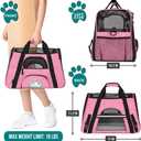 PetAmi Airline Approved Pet Carrier for Cat, Soft Sided Dog Carrier for Small Dogs, Cat Travel Supplies Accessories for Indoor Cats, Ventilated Pet Carrying Bag Medium Large Kitten Puppy, Small Pink