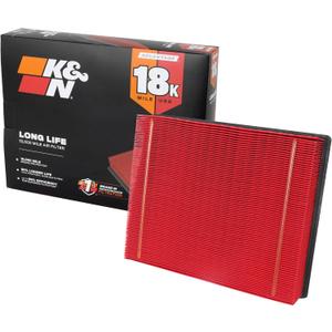 K&N Engine Air Filter: Long Life 18,000 Mile Replacement Air Filter: Compatible with 1999-2019 Chevy/GMC Truck/SUV V6/V8 (Silverado, Suburban, Tahoe, Sierra, Yukon, Avalanche), KNA-2129
