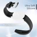 4 x Bands for moon watch Watch, 20mm Curved No Gap Silicone Strap Compatible with X moon watch Speedmaster for Women Men