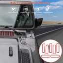 Hood Vent Cover Cowl Panel Vent Cover Trim Fit for 2018-2025 Jeep Wrangler JL JLU & Gladiator JT Exterior Accessories (Red)