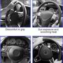 Car Steering Wheel Cover, 3PCS/Set Anti-Skid Segmented Vehicle Protector, Butterfly Comfortable Grip Automotive Interior Protective Guard Accessories, Universal for SUV, Sedan, Truck (Orange)