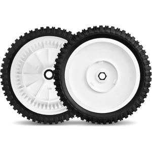 180775 180773 Front Wheels Compatible with Craftsman, Sears, AYP, Poulan Pro, Snapper, Jonesred Lawn Mower, 2 Pack Drive Wheels Replace for Oregon 72-077, 180767, White